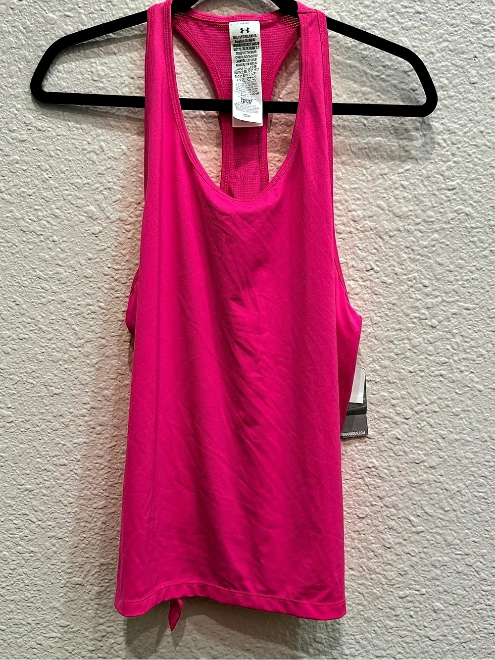 Under Armour Heat Gear Mesh Tank Top Girls Pink Size Junior XL, NWT